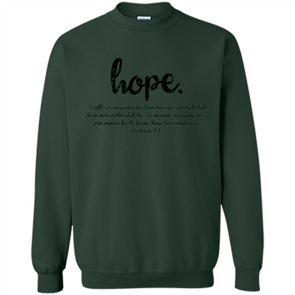 Hope Inspiration Tshirt With Bible Quote Forest Green