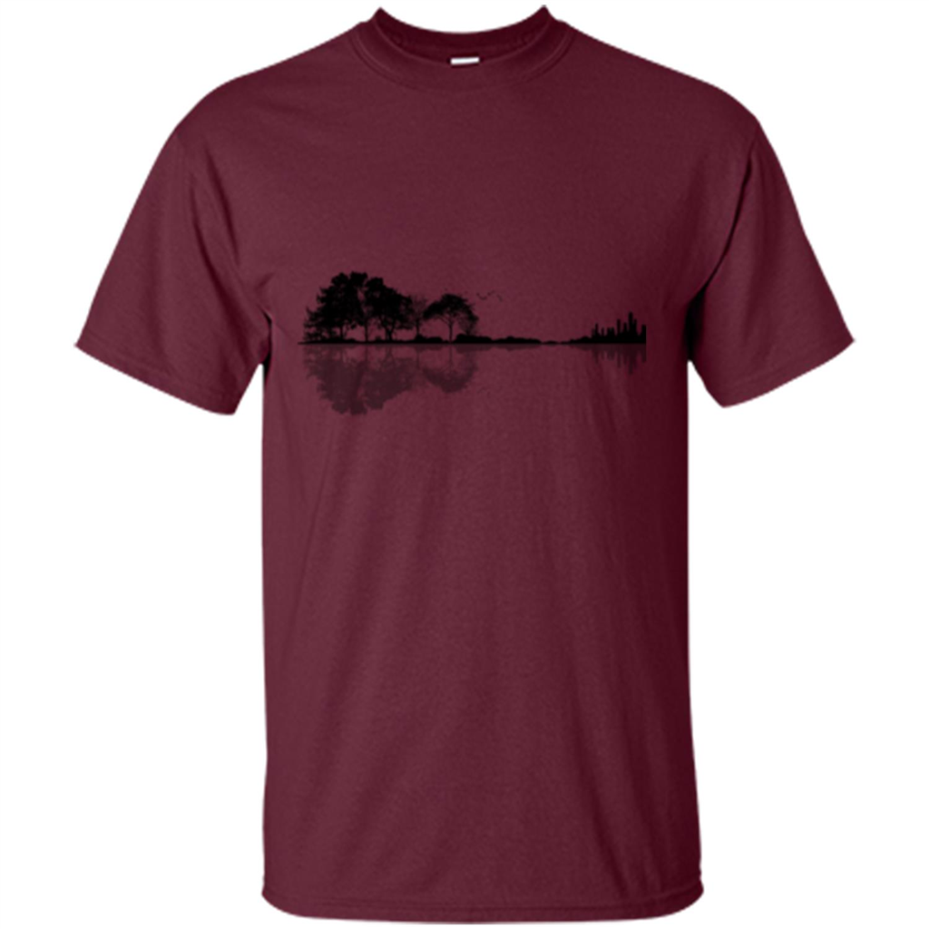 Guitar Lover T-shirt Nature Guitar Maroon