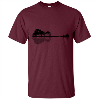 Guitar Lover T-shirt Nature Guitar Maroon