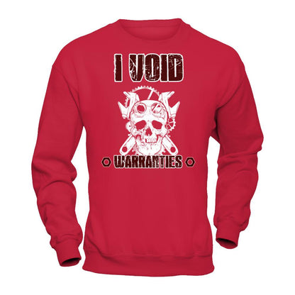Mechanic - I Void Warranties T-shirt Gildan - Pullover Sweatshirt Red