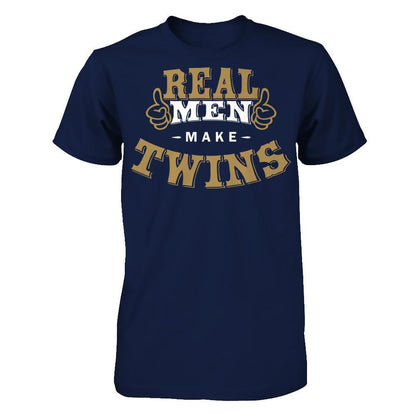 Real Men Make Twins T-shirt Gildan - Short Sleeve Tee Navy