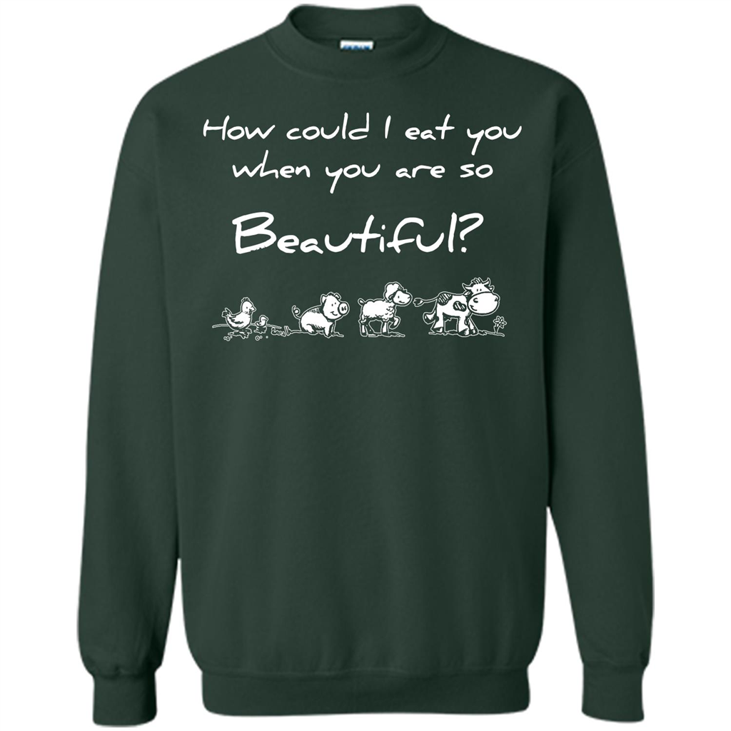 Animal T-shirt How Could I Eat You When You Are So Beautiful Forest Green
