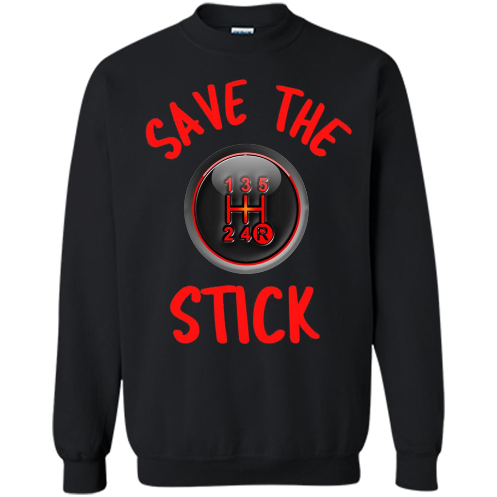 Car Racing T-Shirt Save The Stick Black