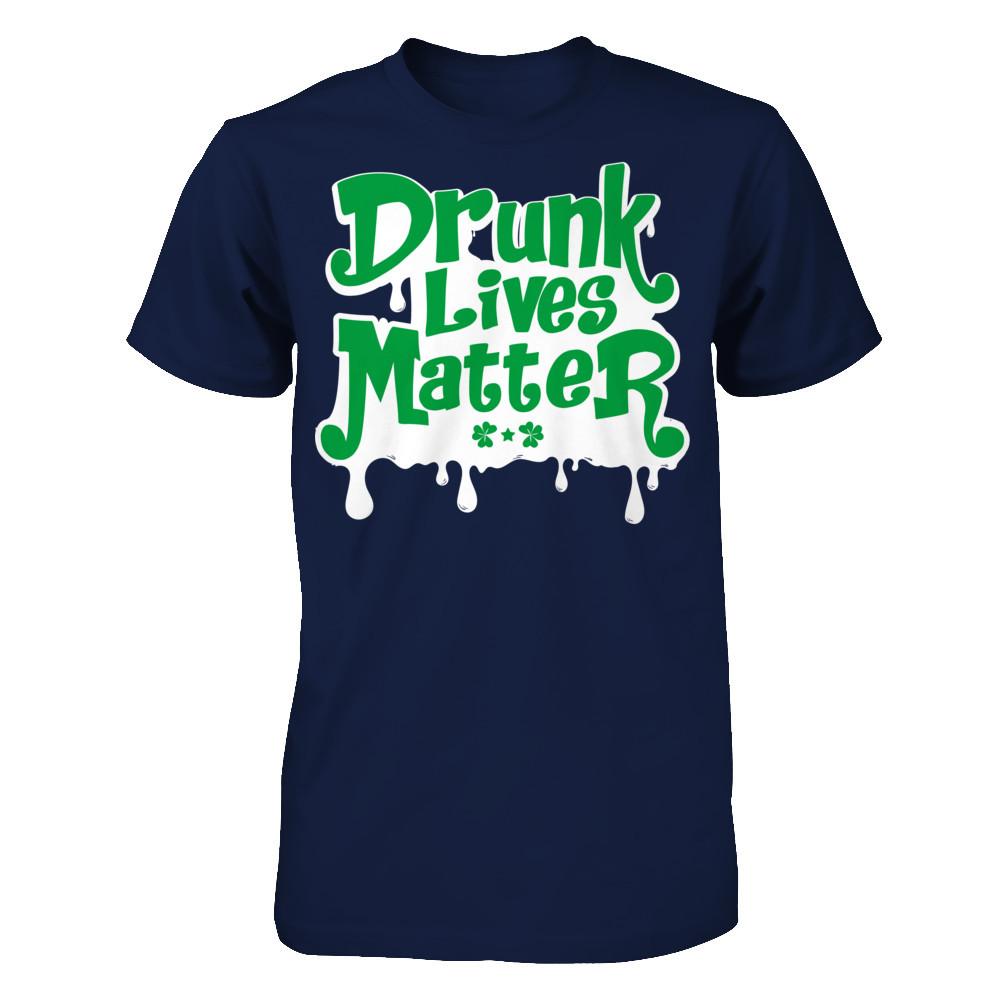 Drunk Lives Matter T-shirt Gildan - Short Sleeve Tee Navy