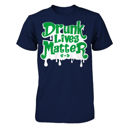 Drunk Lives Matter T-shirt Gildan - Short Sleeve Tee Navy