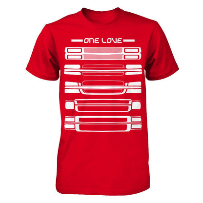 Car - One Love T-shirt Next Level - Unisex Fitted Tee Red