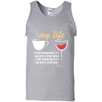 Wine T-shirt Half Wondering If It‰۪s Too Late To Drink Wine Sport Grey