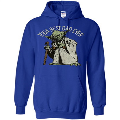 Fathers Day T-shirt Yoda Best Dad Ever Royal