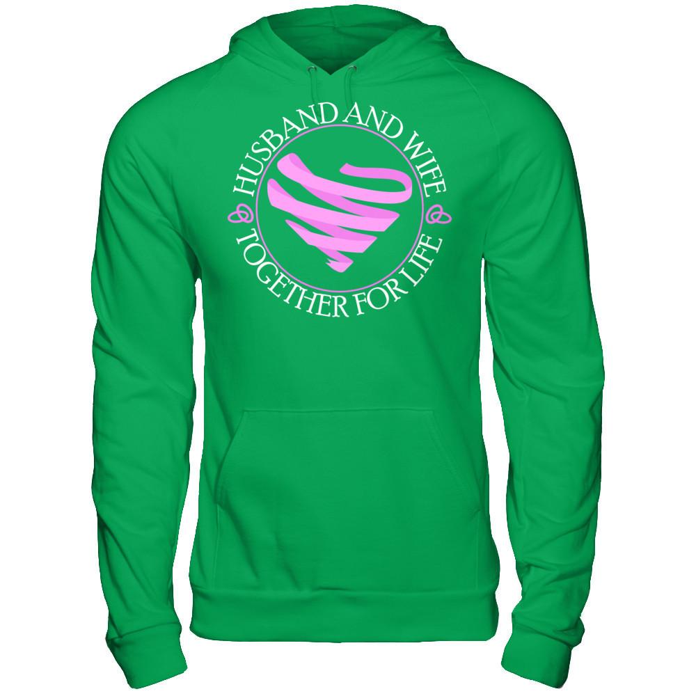 Husband And Wife Together For Life T-shirt Gildan - Pullover Hoodie Irish Green