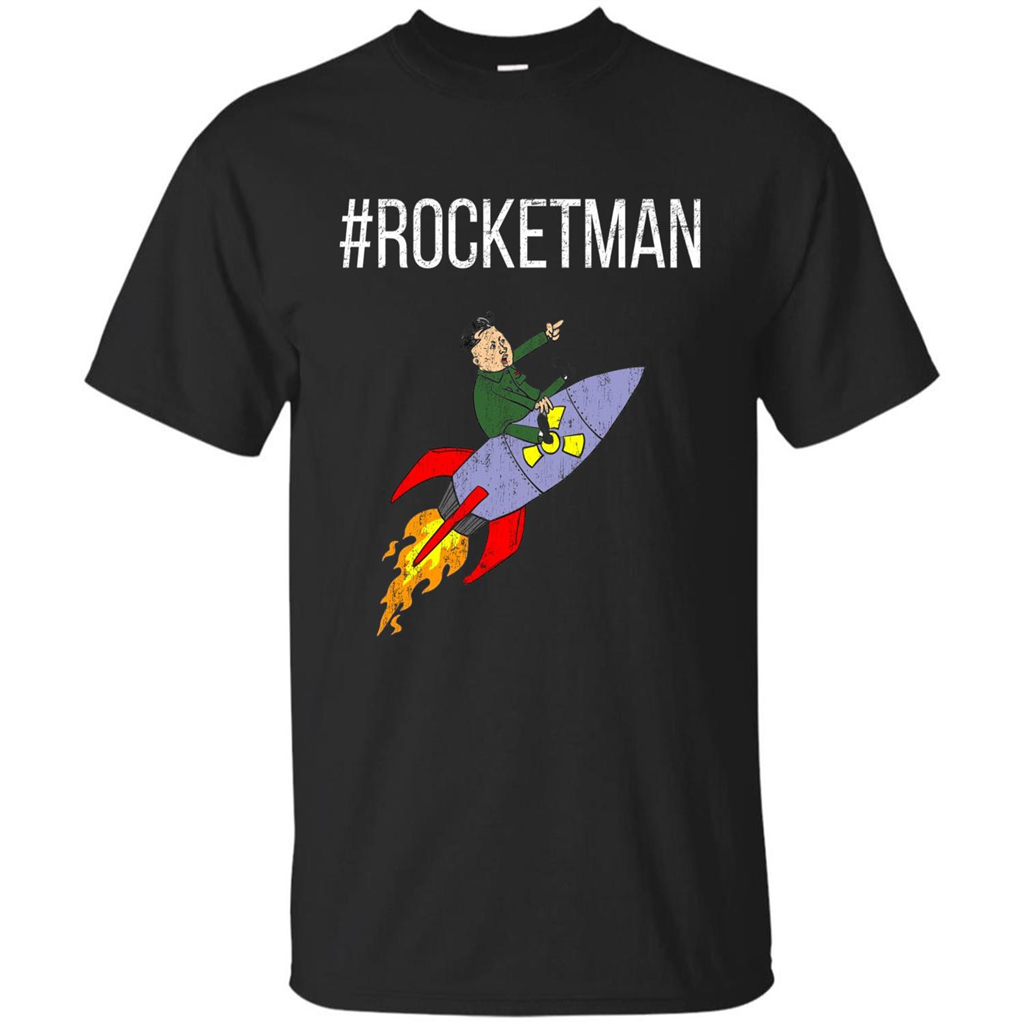 Rocket Man Funny T-shirt Black