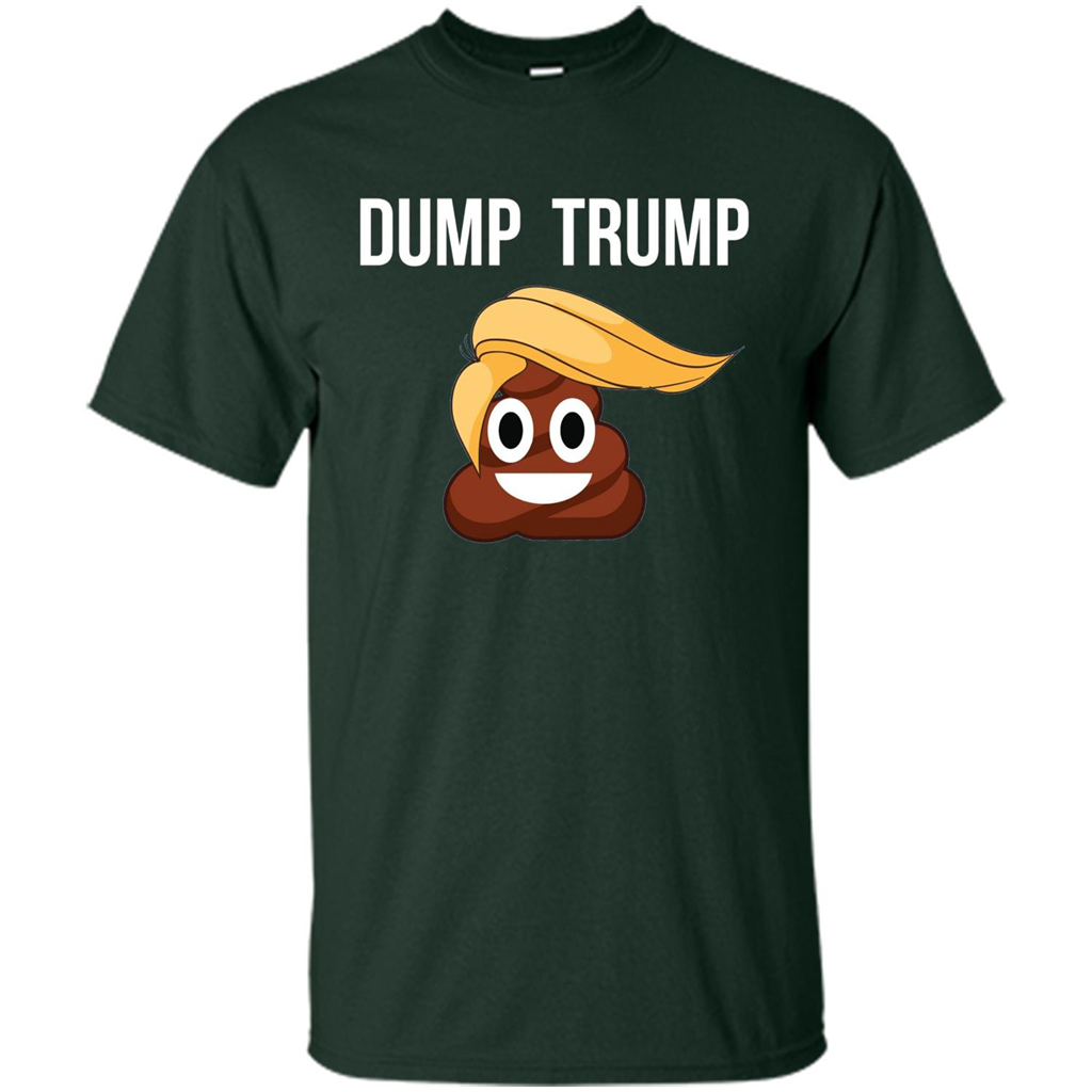 Dump Trump - Poop Emoji T-shirt Forest Green