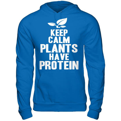 Keep Calm Plants Have Protein Gildan - Pullover Hoodie Royal