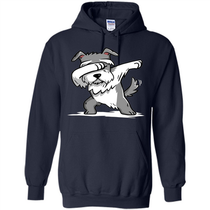 Schnauzer Cute Dabbing T-Shirt Funny Dab Dance Gift T-shirt Navy