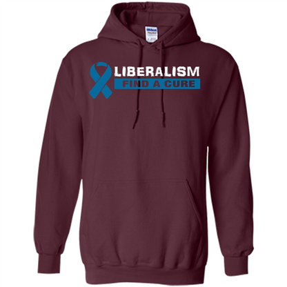 Cancer Awareness T-shirt Liberalism Find A Cure T-shirt Maroon