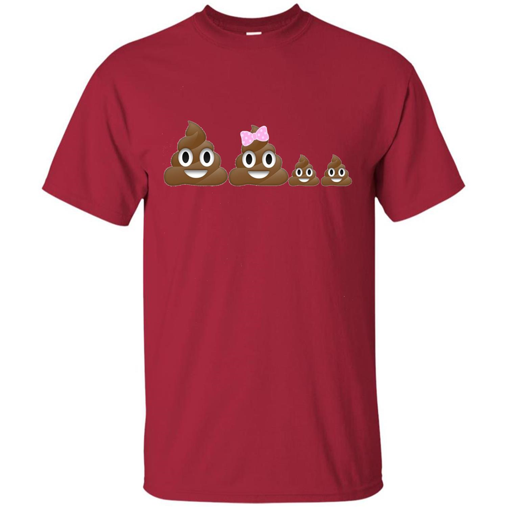 Poop Family Emoji Emoticon Smiley T-shirt Cardinal