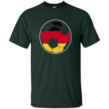 Germany Flag Soccer Ball Flag Soccer T-shirt Forest Green