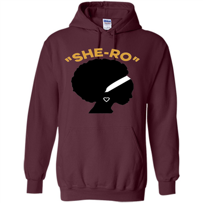 Black Girl Magic T-shirt "She-Ro" Maroon
