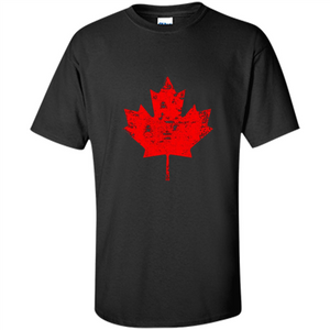 Canada Day T-Shirt. Canada Maple Flag Distressed T-shirt