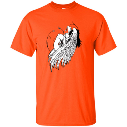 Angel T-shirt Angel Wings Orange