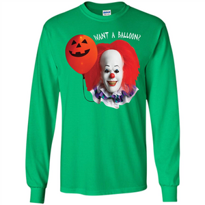 Halloween T-shirt Want A Balloon T-shirt