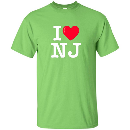 I Heart NJ T-Shirt I Love NJ Lime