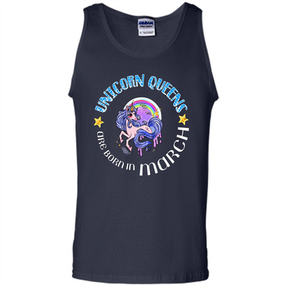 March Unicorn T-shirt Unicorn Queens Are Born March Navy