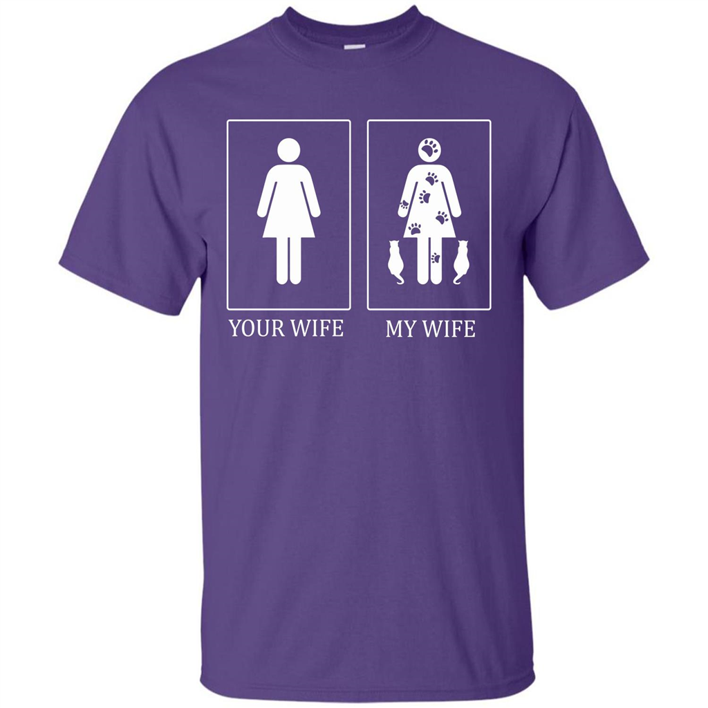 Husband T-shirt Your Wife My Wife T-shirt Purple
