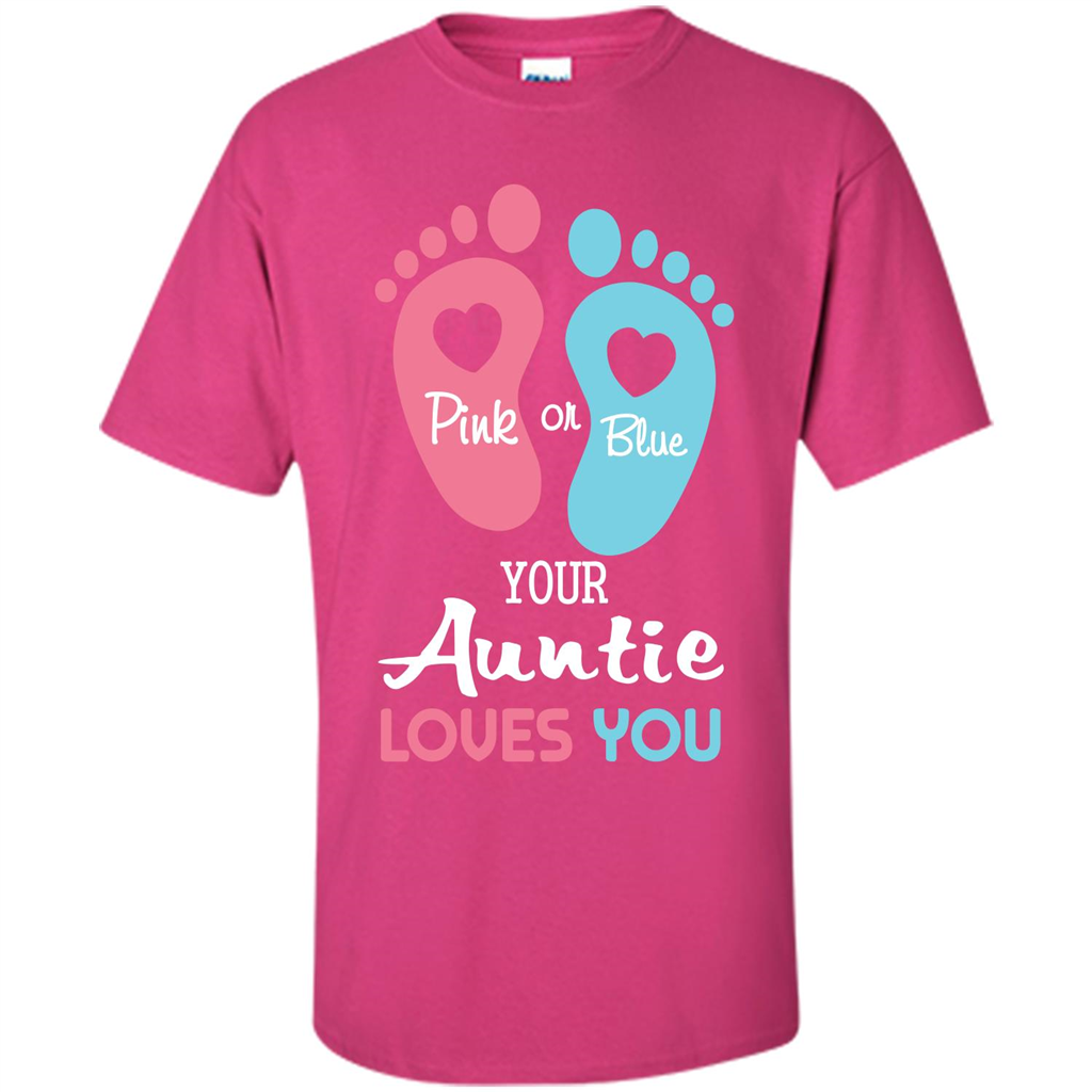 Baby T-shirt Pink Or Blue Your Auntie Loves You Heliconia