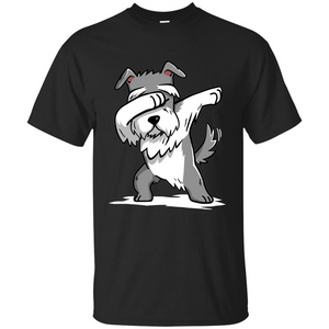 Schnauzer Cute Dabbing T-Shirt Funny Dab Dance Gift T-shirt