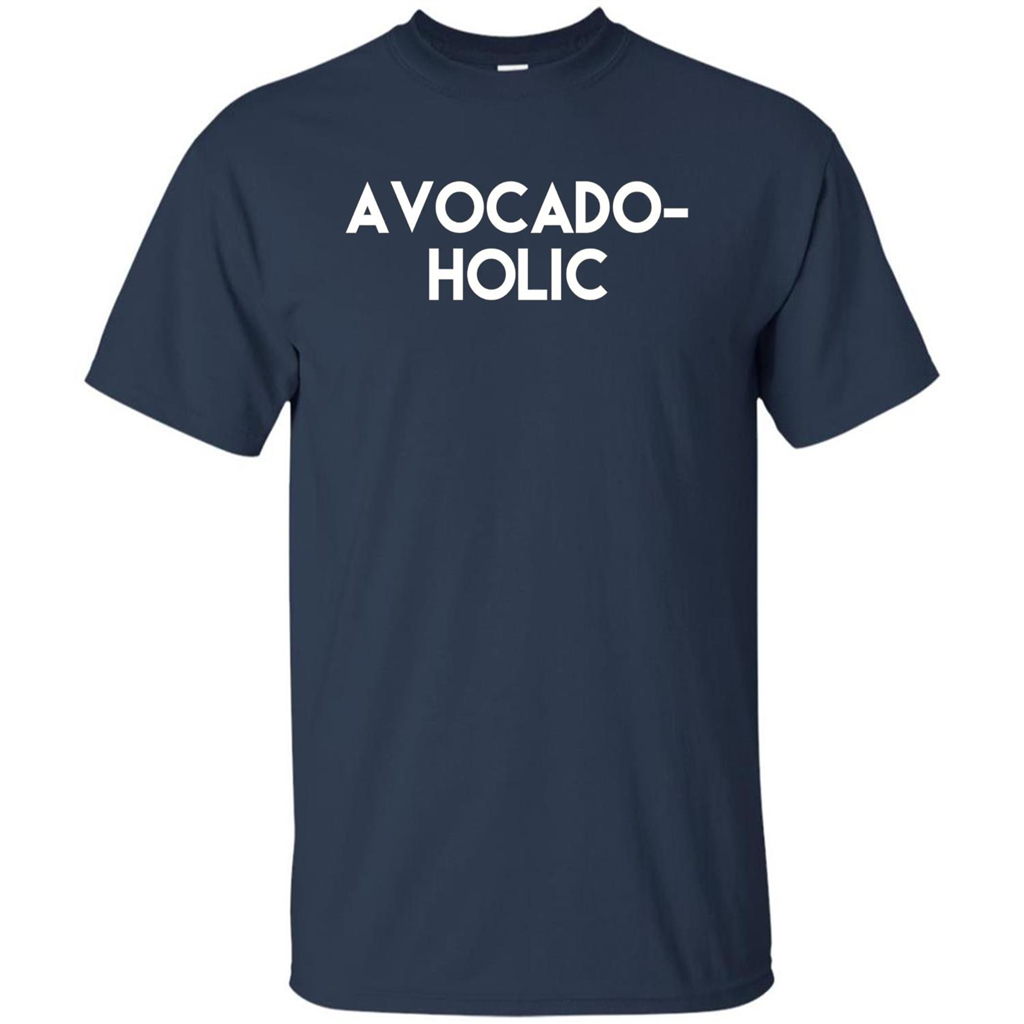 Avocado-Holic Avocado Funny Humorous Trending T-shirt Navy