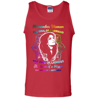November Woman T-shirt The Heart Of A Hippie Red