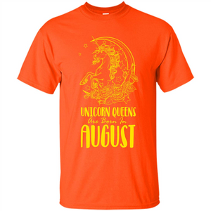 Augus Unicorn T-shirt Unicorn Queens Are Born In August