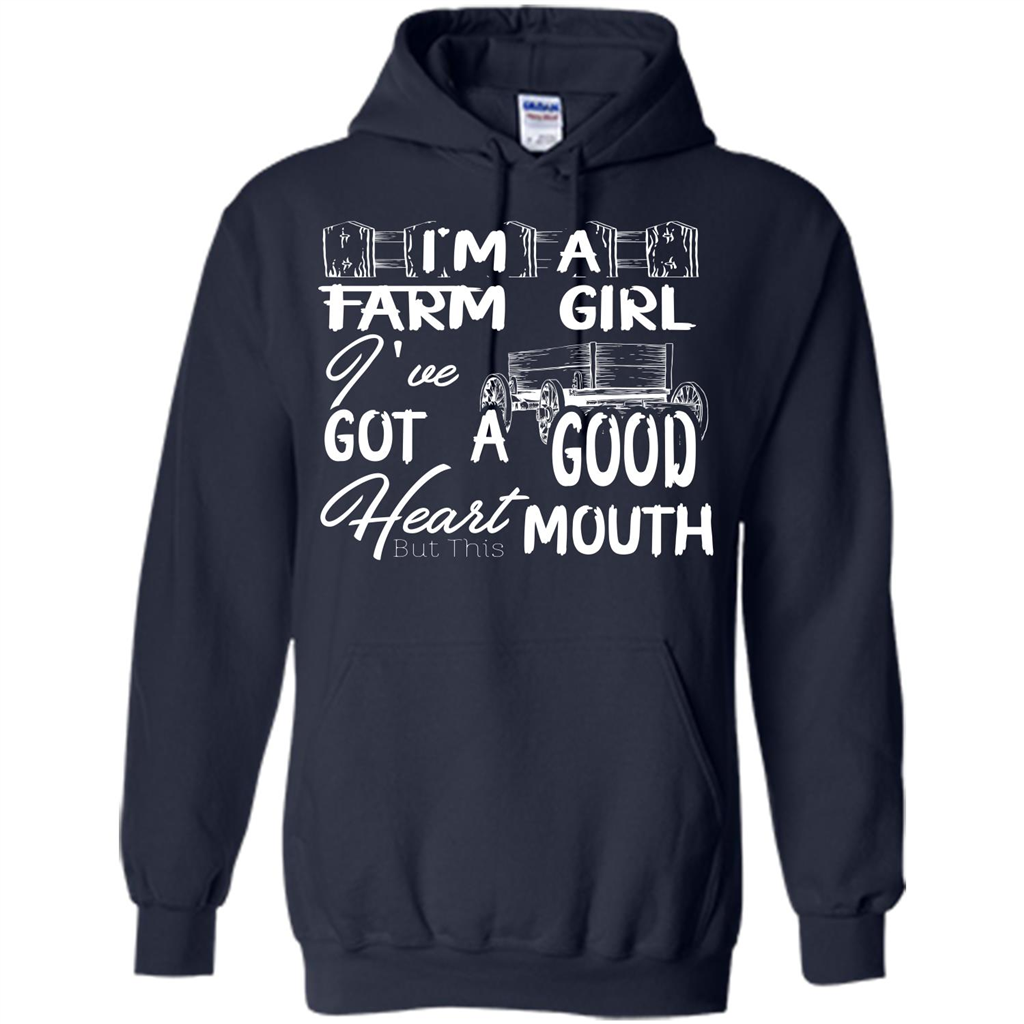 Farm Girl T-shirt I'm A Farm Girl I've Got A Good Heart T-shirt Navy