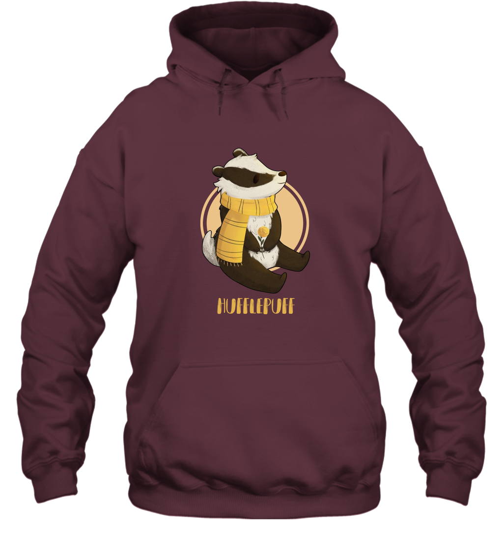 Badgers Hufflepuff House HP Hoodie Hoodie Maroon