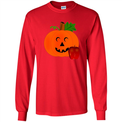 Cute Teacher Pumpkin Apple Halloween Costume T-shirt Red