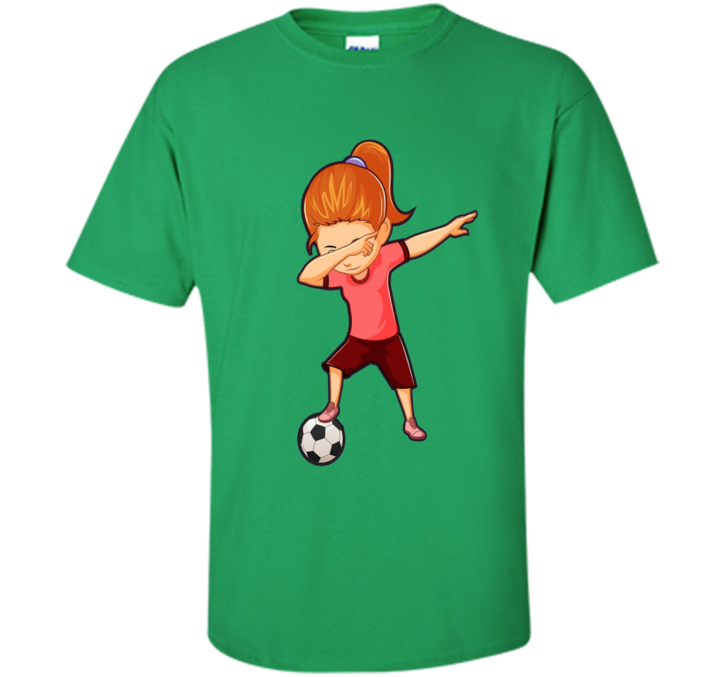 Soccer T-shirt Dabbing Boy Irish Green