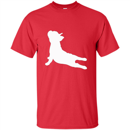 French Bulldog Yoga T-shirt Red