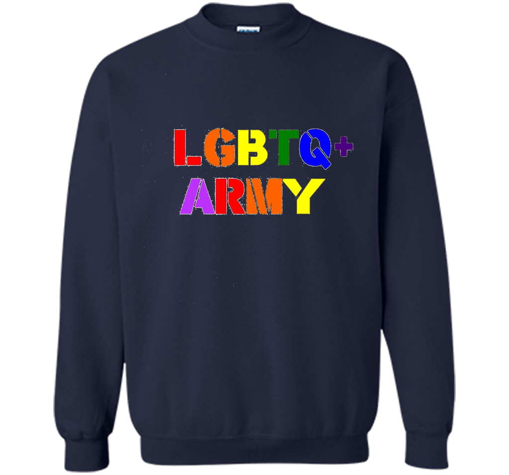 LGBTQ+ Army T-Shirt cool shirt Navy