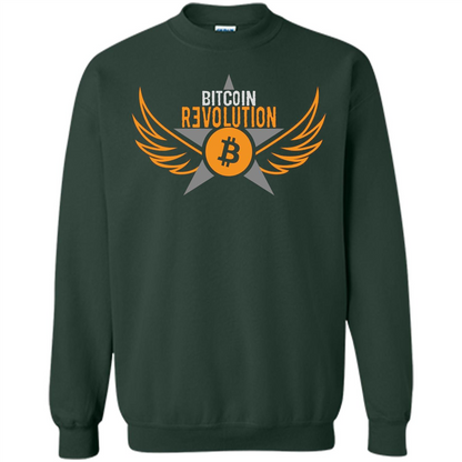 Bitcoin T-shirt Cool Cryptocurrency Revolution BTC Logo T-shirt Forest Green
