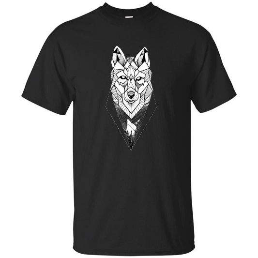 Wolf Moon Mountain Dreamcatcher Bohemian Spirit T-shirt Black
