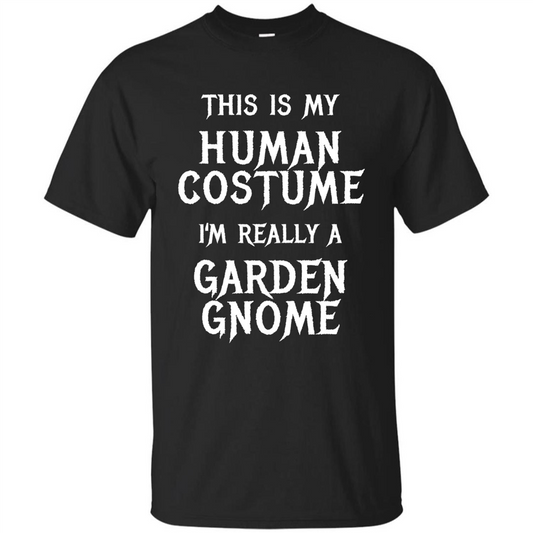 Garden Gnome Halloween Costume T-shirt Black