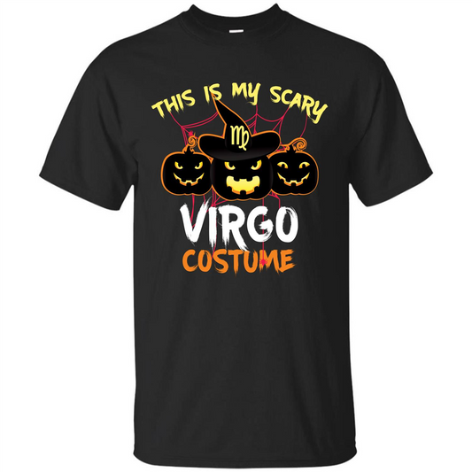 Halloween T-shirt This Is My Scary Virgo Costume T-shirt Black