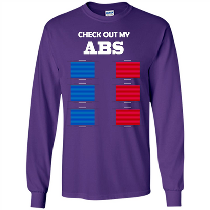 Funny Engineer T-shirt Check Out My Abs Purple