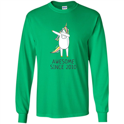 Awesome Since 2010 T-shirt Born In 2010 Irish Green