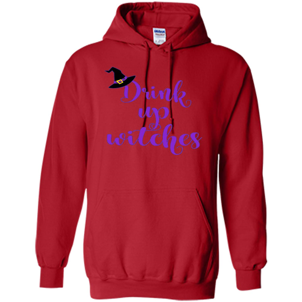 Drink Up Witches Halloween Tshirt Red