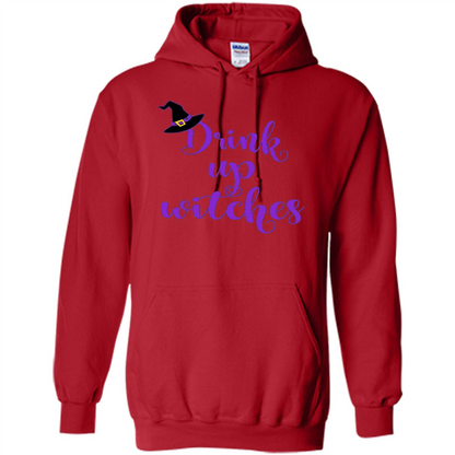 Drink Up Witches Halloween Tshirt Red