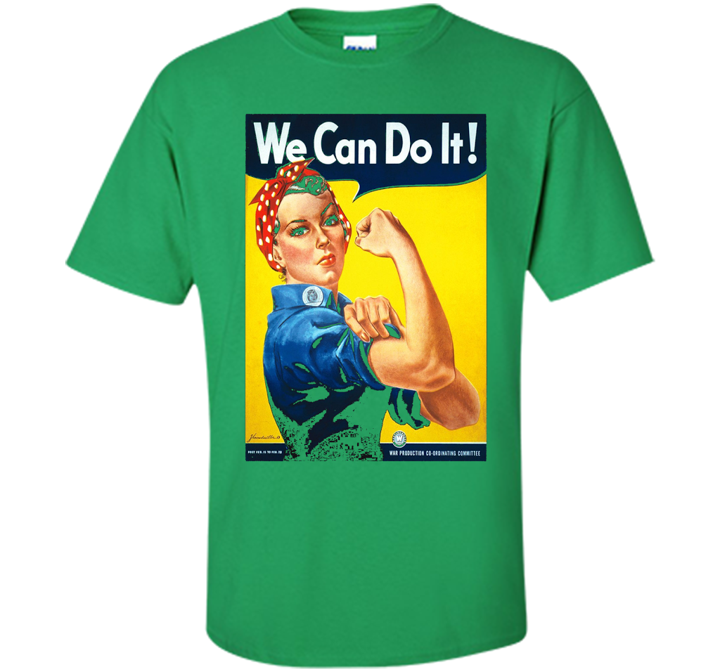 We Can Do It Poster Rosie The Riveter T-shirt Irish Green