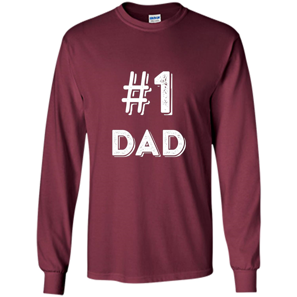 Fathers Day T-shirt Dad No.1 T-shirt Maroon