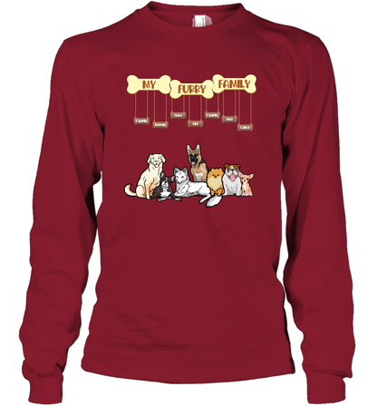 My Furry Family Long Sleeve T-Shirt Long Sleeve T-Shirt Cardinal Red