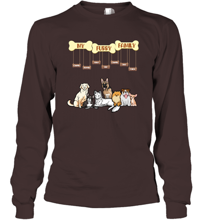 My Furry Family Long Sleeve T-Shirt Long Sleeve T-Shirt Dark Chocolate
